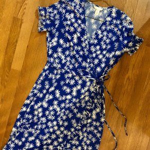 London Times Matte Jersey Faux Wrap Dress